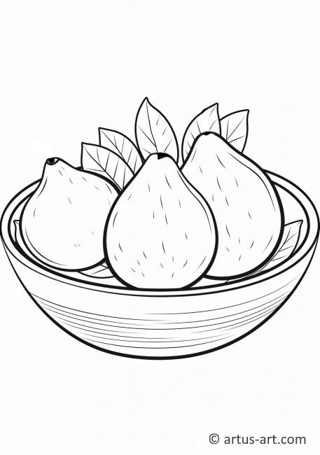 Pomelo in a Bowl Coloring Page